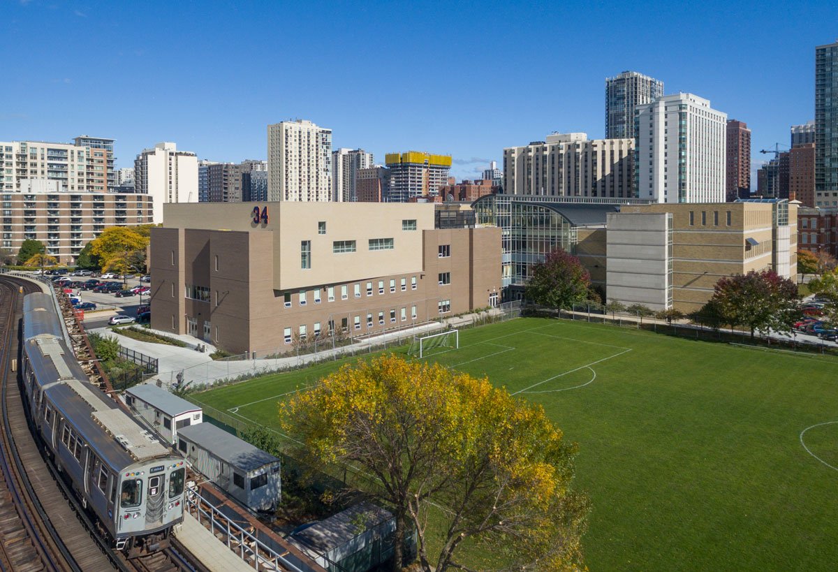 The newly-built Walter Payton Field